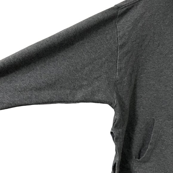 Nike Womens Gray Training Pullover Hoodie Sweater Logo Side Slits Size Large - Picture 3 of 7